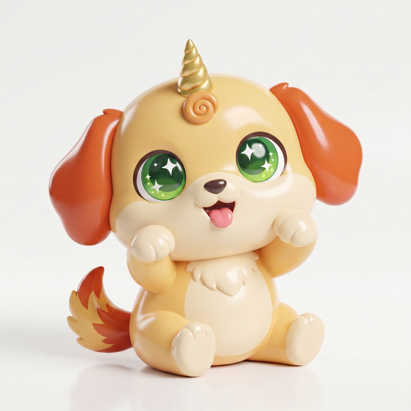 Bubble Pup, the golden unicorn puppy